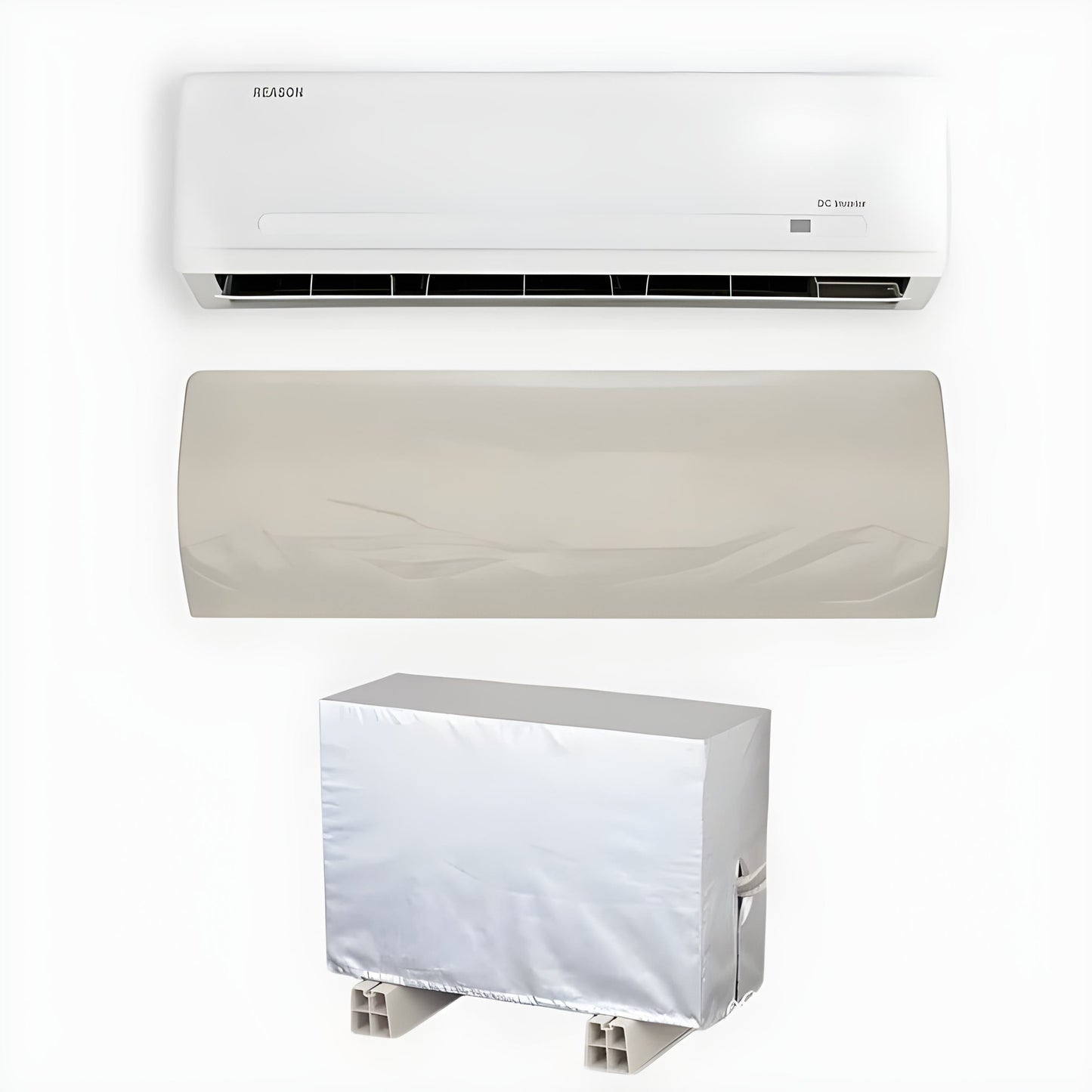 AC Cover - (Inner + Outer Unit Set) - Silver Grey