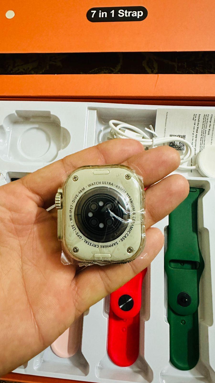 7 in 1 Ultra Smart Watch With 7 Straps And Wireless Charger With Free Delivery