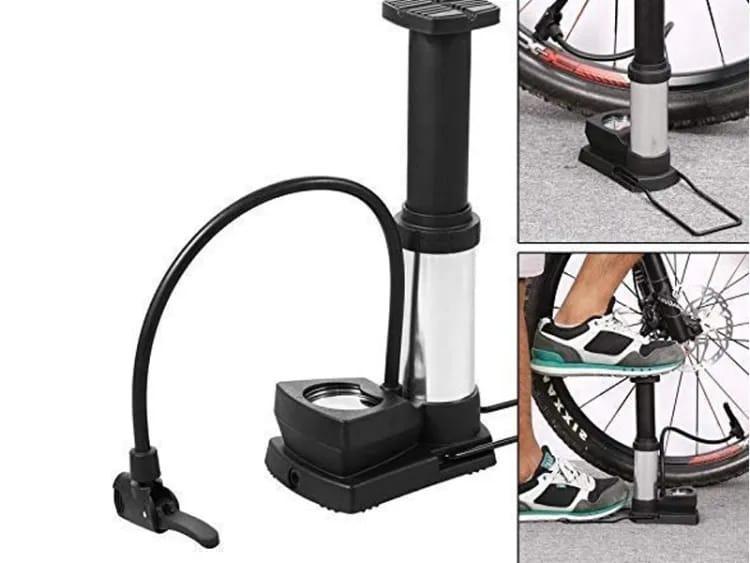 Foot Air Pump with Meter Guage & Nozzles (Free Delivery)