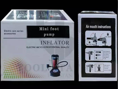 Foot Air Pump with Meter Guage & Nozzles (Free Delivery)