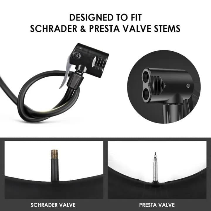 Foot Air Pump with Meter Guage & Nozzles (Free Delivery)