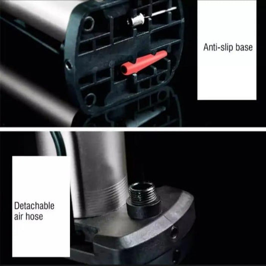 Foot Air Pump with Meter Guage & Nozzles (Free Delivery)