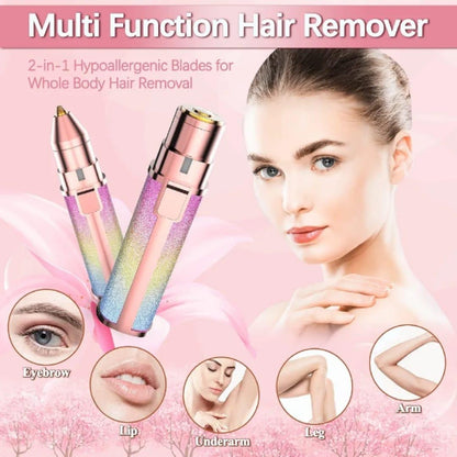 2 in 1 Rechargeable Eyebrow Facail Hair Remover With Free Delivery