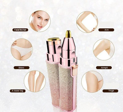 2 in 1 Rechargeable Eyebrow Facail Hair Remover With Free Delivery