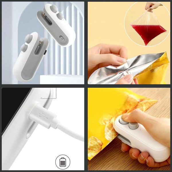 High Quality Heat Sealing Machine 2 in 1 Cutting & Sealer USB Rechargeable Plastic Sealer (Delivery Free)