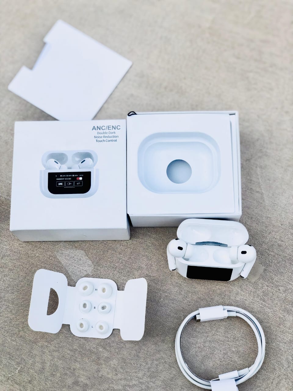 Pro Wireless Earbuds Bluetooth Headphones with Smart Touch Screen ANC