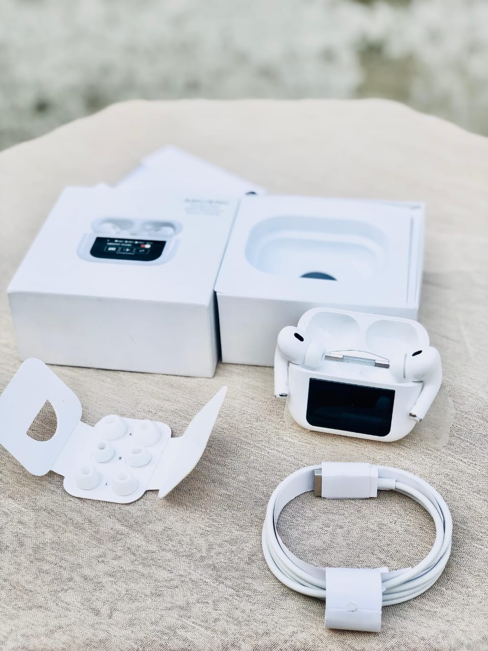 Pro Wireless Earbuds Bluetooth Headphones with Smart Touch Screen ANC