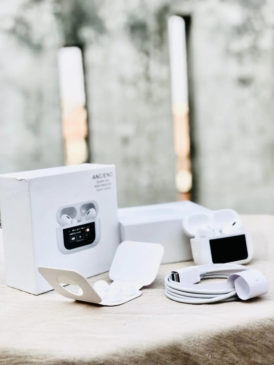 Pro Wireless Earbuds Bluetooth Headphones with Smart Touch Screen ANC