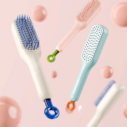 Self-Cleaning Anti-Static Hair Brush