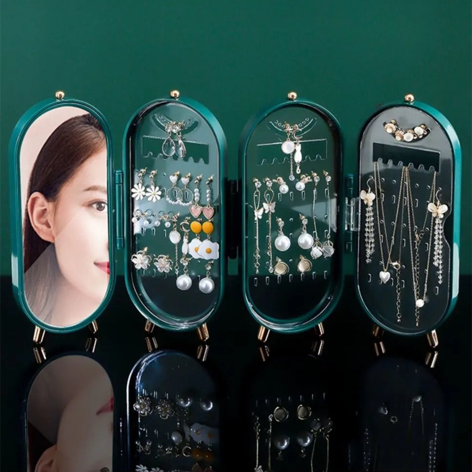 Jewelry Cabinet Organizer with Mirror