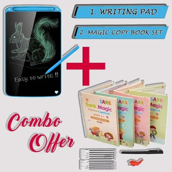 LCD Drawing Tablet + 4PCS/SET SANK MAGIC BOOK / 2 In 1 Combo sale